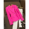 Costumes de femmes blazers femmes juin lèvres allmatch poussière rose vert bleu nue noire veste or