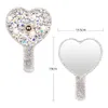 Specchi Shiny Diamond Diamond Specchio per trucco da portata Round Square Love Heart Mirror Manage Strumenti di bellezza cosmetica Strumenti di vanità Maggiore Specchio