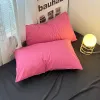 uppsättningar ins rosa serie tryckt mjukt sängkläder set duvet täcker sängkläder sängöverdragskuddar platta ark tröskeluppsättningar för flickor