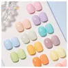 Nail Polish Glue Solid Color High Quality Fine Powder Easy To Color Solid Nail Polish Nail Polish Trendy Color Macaron Colorful 240422