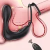 2 dans 1 télécommande sans fil Masseur de la prostate masseur du pénis vibrateur pour les hommes retarder l'éjaculation sexuels couples cotes adultes 240412