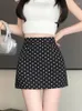 Skirts Fashion Simple Chic Pokal Dots Skirt Spring Summer High Waist A-Line Cozy Office Lady Clothes Korean Streetwear Design