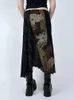 Jupes weekeep y2k vintage imprimé floral long jupe chic voir à travers le patchwork en dentelle lâche midi 90S harajuku femmes vêtements