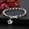 Keten Fijn 925 Sterling Silver Bracelet Crystal Star Chain For Women Luxury Fashion Party Bruiloft Sieraden Liefhebbers Gift Charms