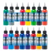 16 pezzi tatuaggi tatuaggi inchiostri da tatuaggio 16 colori set 1 oz 30 ml/bottiglia kit di pigmento tatuatore per trucco 3d bellezza di bellezza per la pelle art.