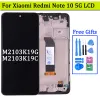 Skärmar Original 6.5 '' För Xiaomi Redmi Note 10 5G LCD Display Pekskärm Digitizer Assembly M2103K19G för Xiaomi Poco M3 Pro 5G LCD