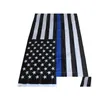 Banner Flags 4 tipi 90x150 cm Blueline USA POLIZIONE USA 3X5 Flag blu sottile blu bianche e americani con anelli di massa in ottone Drop Driv Othey Othey