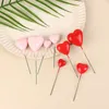 Herramientas de hornear 20 piezas de corazón Cake Ball Toppers Boho Bucared Foam Glitter Balls Topper para Baby Shower Decoraciones de fiesta de bodas