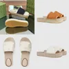 Kobiety slajdy sandały słomkowe kapcie plażowe espadrille sandałowe platforma platforma zjeżdżalnia kapcie pusta designerstwo