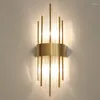 Lampada a muro moderna minimalista 3 colori Dimming LED LEGGIO 45 58 cm 110 220 V Vetro da letto Long Black / Gold Body Sconce Decorate