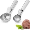 Scoops de crème glacée en acier inoxydable Pile de piqûres de crème glacée à carreau antiadhésive Toon à la cuillère de pastèque