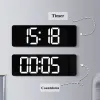 Klockor 12.6/15.24 tum stor digital väggklocka Temperatur Datum Veckan Remote Control Table Clock 2 Alarm Timer Countdown LED Alarm Clock