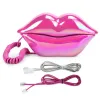 Accessoires Creative Lips Téléphone Electroplate Desktop Fandline Téléphone pour la décoration du bureau à domicile Téléphones en forme de lèvres Telefone Red / Purple