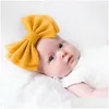 Haarzubehör 20 Farbe Baby Kind Kind Süßes Big Stirnband Neugeborene solide Kopfbedeckungskopfschmuck Nylon Elastizität Band Geschenke Requisiten Drop otmxs