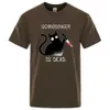 Polos masculine Schrodinger est morte de chat noir t-shirt doux homme t-shirts de haute qualité t-shirts surdimensionnés en coton à manches courtes