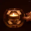 Kandelhouders O.Roselif Brand 1 x Crystal Glass Candlestick Wedding Decoratie Hangende romantische diner Kerstmis