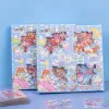 Robes 100pcs / lot Collections kawaii beaux caricatures pvc autocollants collants set 80 * 80 mm mignon enfants girls décoration papeterie cadeau