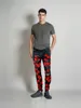 Jeans masculin A885 Mens Cool Designer Jeans jeans minces jeans Collision Red Star Collage Pantal