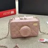 Topkwaliteit Designer Camera Bag Echte lederen mini cosmetische tassen Schoudertas Lady Crossbody Tas met spiegel