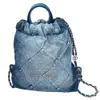 Chaîne de sacs à main en cuir de créateur Backpack Denim Backpack Internet Coulor Couleur assortie Bodet de sac poubelle assortie pour les femmes