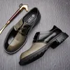 Casual Shoes 2024ss Fashion Patchwork Breathable Work Streetwear Men Men's Leather Sports