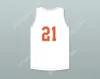 Nome personalizzato Youth/Kids Player 21 Texas D1 Ambassadors AAU White Basketball Jersey 2 S-6xl cuciti più alto