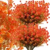 Fleurs décoratives Poules d'automne artificiels automne eucalyptus feuille fausse plante Thanksgiving Christmas Wedding Party Home Garden décorations