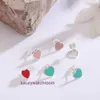 Fashion Simple Ttifeeny Maules d'oreilles Polvyle Earstuds Bijoux Valentin Gift Coeur en forme de colle de colle