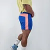 Shorts maschile maschile contrasto elastico colore casual sport senza genere 2024 fitness che modella l'allenamento pantaloni a tre punti unisex