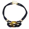 Anhänger Bigbing Fashion Schmuck schwarz weiße Kette Harz Kurz Halskette Frauen Ketten hochwertige J055