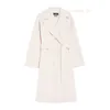 Cappotti di design in cashmere cappotti di lusso maras womens white white lana tessuto cappotto tunico