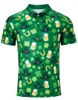 Herren Polos Hawaii 3D -Druck lustige Polo -Hemden für Männer Frauen Pflanzen Grafik Hemd Sommer Kurzarm Tees Street Y2K Arbeitskleidung