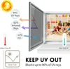 Fönsterklistermärken 1p reflekterande spegel enkelriktad film för integritet på hemmakontor självhäftande glas klistermärke uv resistent