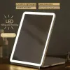 Mirrors LED Makeup Mirrors Portable Folding Mirrors Touch Screen Vanity Mirror Three Colors Light Modes Travelling Dressing Table Mirror