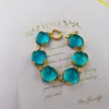 Klassieke middeleeuwse vintage vrouwen ketting puur koper geglazuurde inleg set waas blauwe armband oorbellen sieraden ear-998