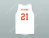 CUSTOM Name Mens Youth/Kids ALEX CARUSO 21 TEXAS D1 AMBASSADORS AAU WHITE BASKETBALL JERSEY 2 TOP Stitched S-6XL