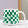 Tazze a scacchiera tazza irregolare semplice coppia di ceramica coppia acqua creativa personalità latte caffè