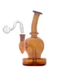 All'ingrosso 14 mm femmina di vetro tamponata bong bong densa colorato colorato in testa per acqua bongs tubo di bong per fumare erba secca con ciotola