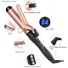 Curling Irons Electric curler iron hair wave styling tool LED display screen ceramic curl hair negative ion USB charging Q240425