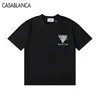 2024 CASABLANCAS T SHIRT Män Kvinnor Designer T-shirts Tees Apparel Topps Mans Casual bröstbrev Skjorta Lyxkläder Street Shorts Sleeve Clothes Tshirts Storlek