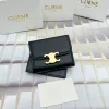 Luxury Cardholder Triomphes Coin Plånböcker med Box Classic Flap Keychain Clutch Purse Designer Womens Caviar Cards Handväska Purs Mens Wallet Leather Key Pouch