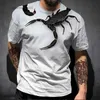 Camisetas de camisetas masculinas escorpião animal 3D Treme de grande tamanho Y2K Roupas de roupas de manga curta de manga curta Hip-hop masculino masculino de rua ginástica Teel2404