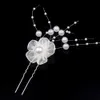 Gioielli per capelli da sposa 1pc cristallo perle Hairpin a forma di fiore a forma di forno a pelo rhinestone perle perle forche