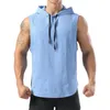 Мужские майки -топы мужской жилет рубашки топ без рукавов удобный тренажерный капюшона с капюшоном мышцам полиэстер.