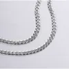 Platinum Plaked Simple Chain Collar de Plata Hombre Jewelry Original Silver 925 Mens Necklace