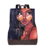 Afro Girls Backpacks Backpack de couro Backpack feminina para feminino Bagada de bolsa escolar Bagpack Ladie Back Pack2550857