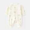 Rompers綿の新生児の女の子の男の子ロンパープリント幼児ジャンプスーツカジュアルな新生服