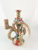 Palanie Bong Glass Rig w pełni zabarwiony wiatage Dodaj opal i 2 rogi 14 mm Nowy projekt Witamy w zamówieniu