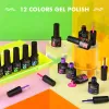 Zestawy LilyCute Pill Poliski 7 ml jesienne zima fluorescencja Kolor Półprzeczny wszystko za manicure paznokcie