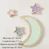 Figurki dekoracyjne 4 szt. Księżyc/gwiazdy księżyc drewniany dekoracja pokoju moda kolorowe dekoracje dom